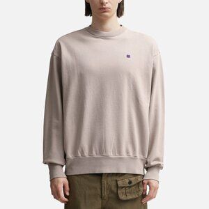 Acne Studios Crewneck Sweatshirt Unisex Beige Face Logo Patch